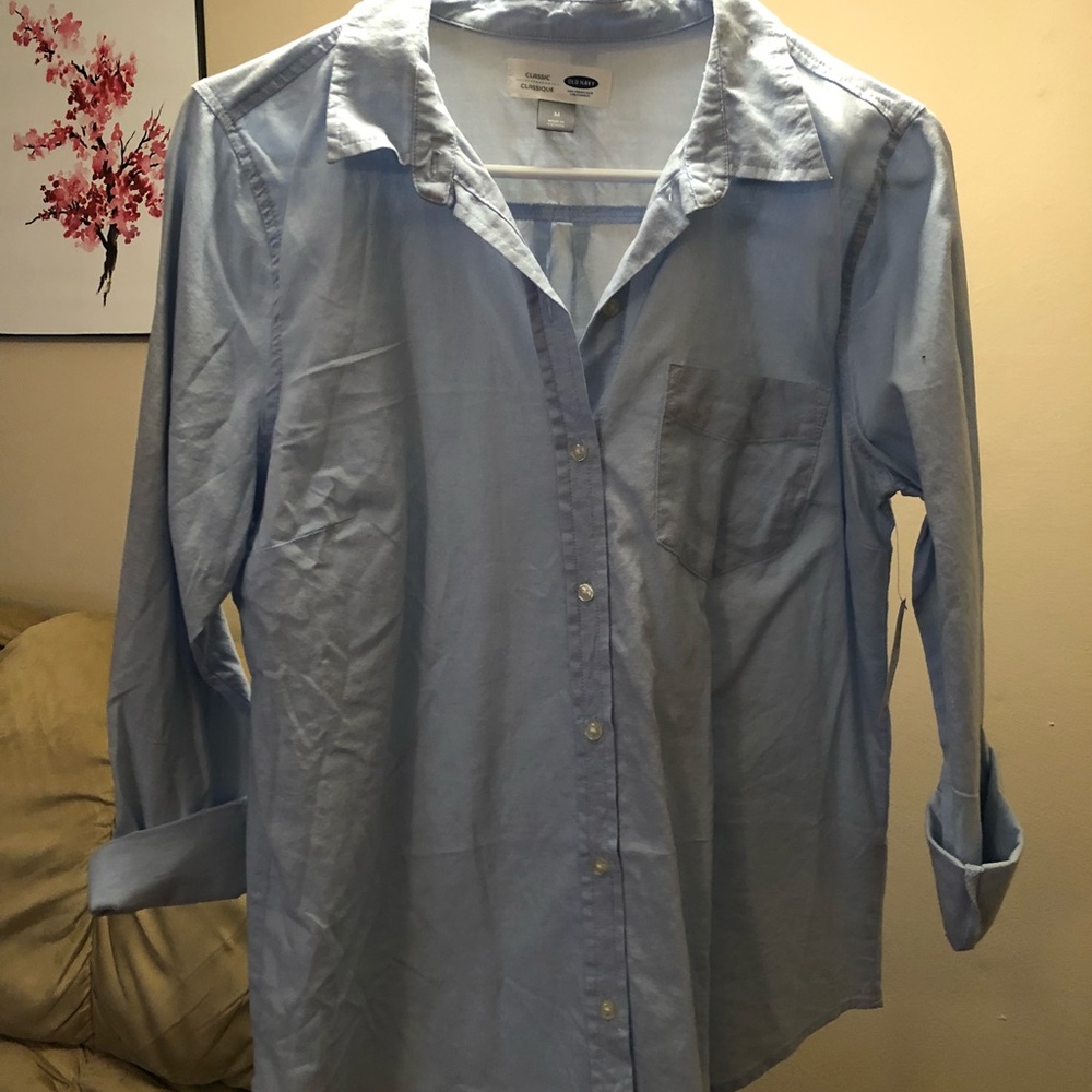 Old Navy Medium Light Blue Button Down
